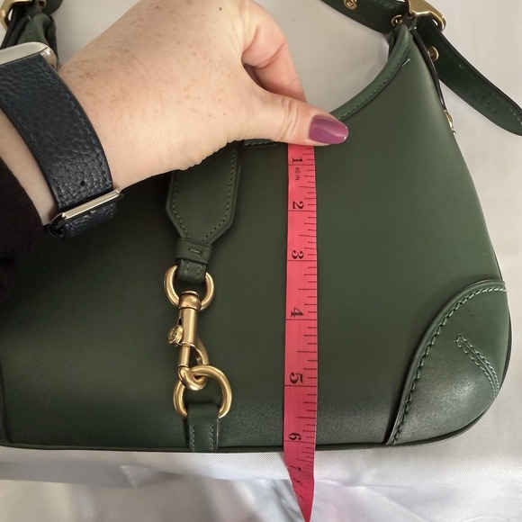 COACH HAMPTONS Re-Edition Leather Hobo Shoulder Bag Purse Hunter Green Ltd. Ed. - Picture 15 of 16